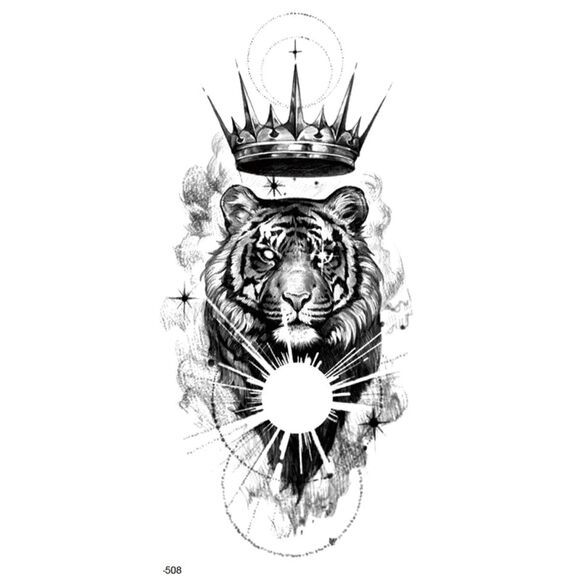 (11 Sheets) Men Women Temporary Tattoo Half Sleeve for Arm Back Leg Body Tattoos - Picture 10 of 12